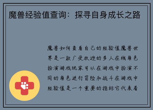 魔兽经验值查询：探寻自身成长之路